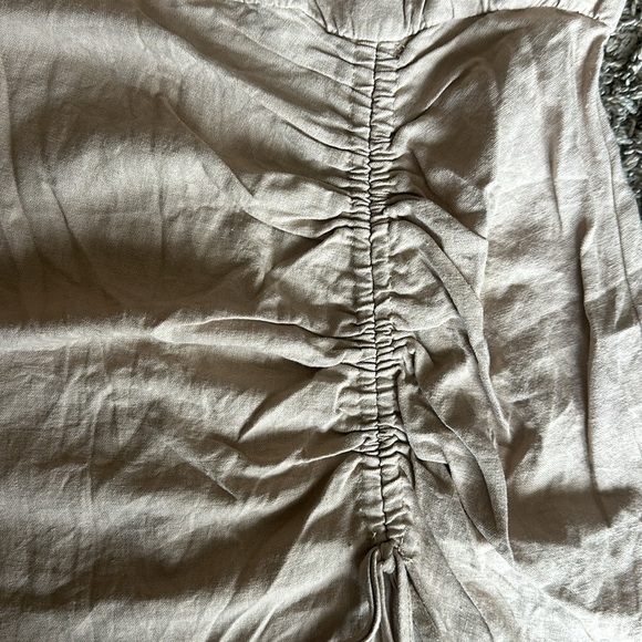 ASOS Beige Linen Blend Dress - Picture 2 of 5